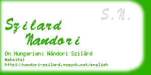 szilard nandori business card